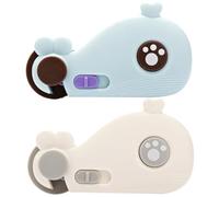 ifundom 2 Piezas Cerradura de cajón anti-pellizco Bloqueo antipinzamiento para armarios bloqueo de gabinete pestillo de puerta a prueba de cerraduras de cajón a prueba de bebés ballena AbS