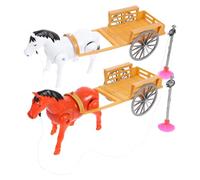 ifundom 2 Piezas De Juguete Giratorio Juguetes Educativos Tempranos Caballo Y Carro De s Divertidos Adorable Caballo Giratorio De o s