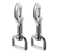 ifundom 2 Piezas Gancho Metálico para Correa de Perro Cierres Giratorios Resistentes y Antióxido Conectores Seguros para Arnés y Adiestramiento Clips Compactos para Paseo y Actividades al