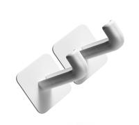 ifundom 2 Piezas Ganchos de Almacenamiento Blancos sin Perforar | ABS y PP Adhesivo, Instalación Pegajosa para Pared, Salón y Lavadero, Protege Superficies
