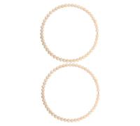 ifundom 2 Piezas Juego de guirnaldas de cuentas de madera de todas las estaciones de puerta decoración fiesta base de forma de planchar Khaki