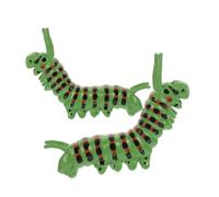 ifundom 2 Piezas Juguetes cognitivos de Insectos para Broma Fiesta Decoration Realista pequeño Figuras de Animales Gusano Falso Adorno de Oruga Artificial el plastico Green
