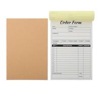 ifundom 2 Piezas Libro de Recibos de Facturas para Negocios Pequeños Duplicación Automática en Papel Blanco, Adecuado para Oficina y Gestión de Pedidos