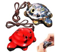 ifundom 2 Piezas ocarina para niños ocarina pequeña Ocarina cerámica Ocarina de agujeros instrumento de ocarina collar de ocarina mini instrumento musical animal Tortuga