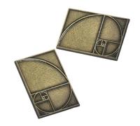 ifundom 2 Piezas Pin Pin Versátil Diseño Matemático Vintage de Metal Inspirado la Proporción Áurea para Ropa, Adecuado para Regreso Bodas