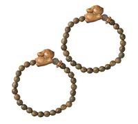 ifundom 2 Piezas Pulseras de Pareja de Conejito Hechas de Cuerdas Elásticas con Dijes de Conejo Pulseras de Mujer Lindas y Joyería de Fiesta de Pascua para Compañeros Minimalista