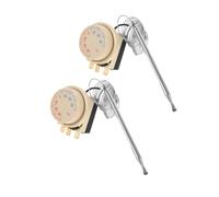 ifundom 2 Piezas Termostato Ajustable para Refrigerador, Controlador de Temperatura Mecánico ±35 ℃, Perilla de Acero Inoxidable y Plástico, Blanco, para Congelador y Gabinete
