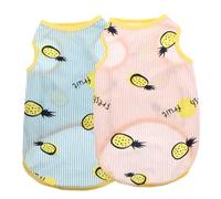 ifundom 2 Piezas Vestido Chaleco para Mascotas Verano Ropa Transpirable para Gatos y Perros Pequeños Conjunto Ligero Olor para Fresco y Cómodo Tu Mascota