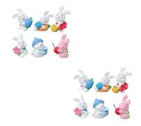 ifundom 2 Series Decoración De Pastel Pascua De Miniaturas Adorables Tartas Cupcakes Y Decoraciones De Fiesta 6 Piezas*2