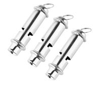 ifundom 2 Series Silbar Whistle Silber Cordon Cordino Portstiles SOGA Silbatos para Perros Equipo Protección Oro Silbato Portátil Silbato Al Aire Acero Inoxidable Silver 3 Piezas*2