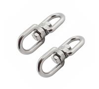 ifundom 2 Unidades Eslabón Giratorio de Acero Inoxidable Clip Doble para | Plata, Construcción de Doble Rotación, para Decoración y Uso en Hogar o Tienda