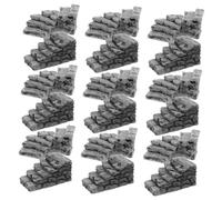 ifundom 20 Piezas Straight Curved Stone Steps For Dollhouse Bonsai Landscaping and Micro Garden Decoration