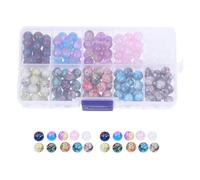 ifundom 200 Cuentas Sueltas de Piedra Natural de 8 MM Caja 10 Colores Accesorios para Joyería DIY Cuentas Espaciadoras para Pulseras y Collares Ideales para Manualidades