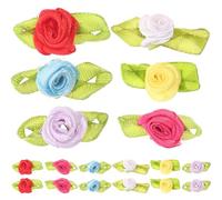 ifundom 200 Rosas Pequeñas de Cinta de Satén Multicolores de 15 CM para Manualidades DIY Flores Artificiales de Tela para Decoración Accesorios para Bodas y Proyectos Creativos