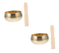 ifundom 2juegos Tazón De Hecho Mano Martillo Sonidos Calmantes Para Yoga y Relajación Para Estudio Dormitorio Templos y Spa