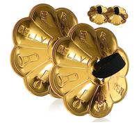 ifundom 2pares Finger Cymbals with Blossom Lace for Belly Dance Lightweight Hand Percussion Instrument for Dancers