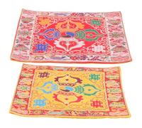 ifundom 2piezas Almohadillas De Doble Capa Para Cuencos Almohadillas Únicas Para Cuencos Cojines Creativos Para Accesorio Budista Tapete Religioso Para Meditación