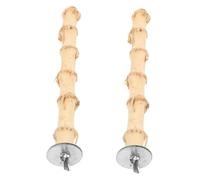 ifundom 2piezas Barra Soporte para Juguetes De Pájaros Percha De Bambú para Juguete Varilla para Morder para Percha para Pájaros Jaulas De