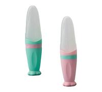 ifundom 2piezas Biberón De Silicona Para Bebés Cuchara Integrada Botella De Alimentación Squeeze Para Cereal De Arroz y Puré De Verduras