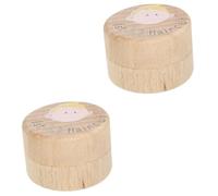 ifundom 2piezas Caja De Recuerdos De Primer Corte De Cabello Para Bebés Contenedor De Madera Para Almacenamiento De Cabello Para Niñas Recuerdos De Infancia
