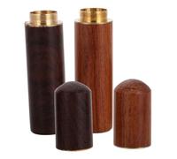 ifundom 2piezas Cajas De Herramientas De Madera Prueba De Golpes Para Exteriores Contenedor De Cerillas De Madera Porta Cerillas Almacenamiento Para Camping Viajes Botellas