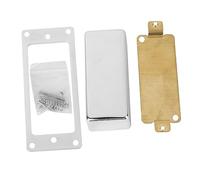 ifundom 2piezas Cubierta De Pickup Sellada Base y Anillo De Montaje Para Eléctricas Pastillas De Cuello y Color Plata