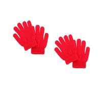 ifundom 2piezas Guantes Cálidos De Invierno Para Niño Niña Guantes De Punto De Cinco Dedos Modelos Para Otoño Invierno Color Rojo Años Resistentes y Ligeros