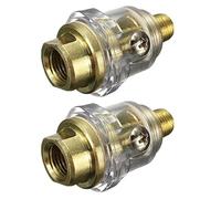 ifundom 2piezas Mini Lubricador Automático para Compresores Accesorio de Aluminio Ligero con Función de Filtro Aceite-agua y Suministro Automático para Herramientas Neumáticas