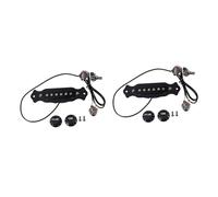 ifundom 2piezas Pickup De Guitarra Acústica Eléctrica Concha Roja De Chelonian Accesorio Magnético Para Sonido Incluye Bobina Tornillos De Montaje Compacto y Duradero