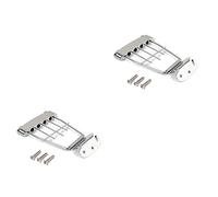 ifundom 2piezas Plated String Adjustable Tailpiece for Archtop Guitar Compatible with Jazz Bass Easy Installation Steel and Alloy Construction