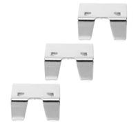 ifundom 3 Abrazaderas Dobles para Cuerda de Hierro Niquelado, Clips de Cable Resistentes para Cuerdas de 14-16 Mm, Topes de Cable Metálicos para Correas de Mascotas, Escalada