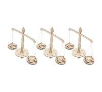 ifundom 3 Juegos de Básculas de Madera para Proyectos Stem DIY, Juguete Educativo Matemático, Kit de Enseñanza Científica para Jardín de Infantes y Primaria, Color Natural