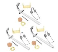 ifundom 3 Juegos set completo de accesorios para trombón accesorios clave de la puerta de agua corcho de repuesto para trompeta instrumentos musicales válvulas de drenaje pads de trompeta