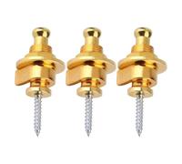 ifundom 3 Piezas Cierre de Correa para Guitarra Eléctrica Metal Dorado Resistente, Liberación Rápida y Acabado Pulido Adecuado para Presentaciones y Ensayos