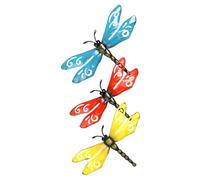 ifundom 3 Piezas Decoración de Pared de Libélula de Hierro Forjado de Esculturas de Libélulas Colgantes de Pared para Jardín Valla de Jardín Adornos