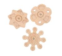 ifundom 3 Piezas Juguetes para Roer de Madera para Chinchilla y Conejo con Molino de Viento Giratorio y Cojinete Accesorios Interactivos para Jaulas Que Fomentan el Desgaste Saludable