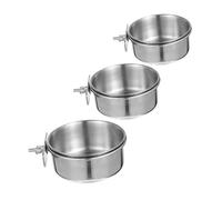ifundom 3 Piezas Tazón para Aves con Clip Comedero Resistente Mordeduras Alimentador Colgante para Periquitos y Cacatúas de Limpiar y Estable para Jaulas