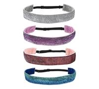 ifundom 3 Series Diademas Deportivas Infantiles Con Lentejuelas De Bandas Elásticas Correr Yoga Y Actividades Cómodas Y Ajustables Niñas 4 Piezas X 3