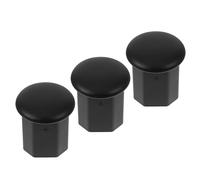 ifundom 3 Tapones Protectores Octogonales para Extremos de Palos de Hockey sobre Césped, Funda Resistente de Repuesto Negra, Accesorios Deportivos para Uso en Interiores y