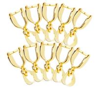 ifundom 30 Piezas de Cierres de Pinza Metálicos para Colgantes de Joyería DIY Conector de Cuentas Dorado 6X16Mm Accesorios para Collares y Pulseras Resistentes Corrosión para