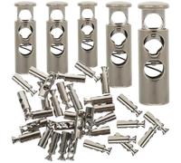 ifundom 30 Piezas Tope de Cordón de Resorte Cerradura de Cordón de Resorte Aleación de Zinc Doble Orificio Sujeción Firme para Jerséis Sombreros y Pantalones