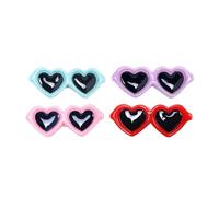 ifundom 30 Pinzas Pelo de Mascotas Forma de Gafas de Corazón Accesorio para Perro y Cachorro Colores Surtidos Adecuado para Fiestas Sesiones de Fotos y Uso Diario