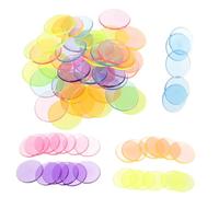 ifundom 300 Piezas Fichas de Bingo Transparentes Discos Marcadores Enseñar Matemáticas Accesorios Fiestas y Actividades Sociales
