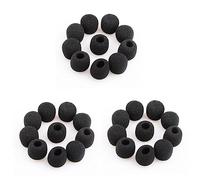 ifundom 30piezas Cubiertas Para Micrófono Lavalier Protección Contra Viento y Salpicaduras Color Negro Adecuado Para Grabaciones y Uso Exteriores