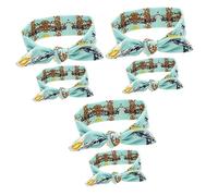 ifundom 3piezas Conjunto De Tocados Para Bebés Diadema De Conejo y Turbante Impreso Para Madre Hijo Accesorios De Cabello Para Niñas Color Turquesa