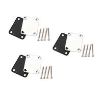 ifundom 3piezas Placa De Conexión Para Guitarra Eléctrica Tornillos De Montaje Accesorios Cromados Para Mástil De Guitarra