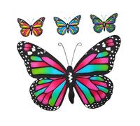 ifundom 4 De Metal Para Decoración De Pared: Decoración De Jardín Al Aire Libre Para Manualidades Y Decoración De Pasteles. Arte Creativo De Para Pared, Patio, Balcón