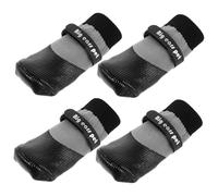 ifundom 4 Guantes para Mascotas Cortauñas Protectores De Garras Botas De Aseo Botas De Lluvia Impermeables Color Negro