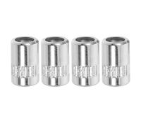 ifundom 4 Perillas de Control para Guitarra Eléctrica de Latón, Tapas Moleteadas de Repuesto en Color Plateado, Multiposición para Selector de Pastillas, Accesorio para