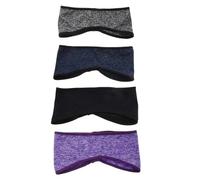 ifundom 4 Piezas Diademas Deportivas Hombre con Orejeras de Forro Polar Banda Elástica para Correr y Yoga Protección Térmica Invierno Colores Surtidos para Actividades al Aire